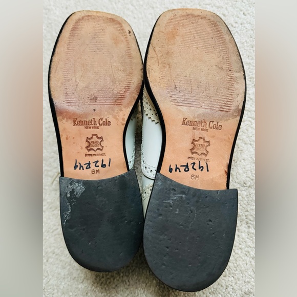 VINTAGE KENNETH COLE WOMEN'S OXFORD BROGUES MENSWEAR TASSLE LACE UP SHOES 1980s - Picture 10 of 11